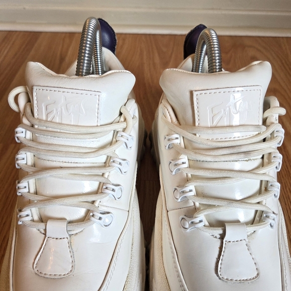 Eytys Angel Patent Leather White Chunky Platform Low Top Sneaker in White Sz 6 - Picture 6 of 16